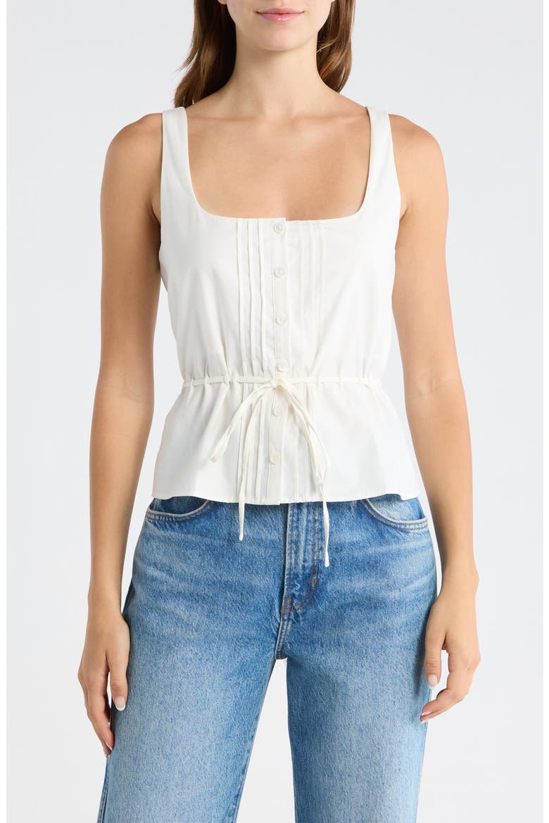Elowen Poplin Top, Main, color, WHITE