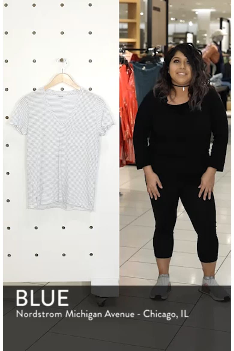 Whisper Cotton Stripe V-Neck Tee video