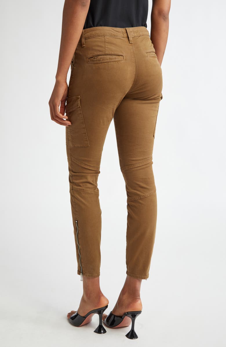 L'AGENCE Patton Skinny Stretch Cotton Cargo Pants, Alternate, color, Brown Olive