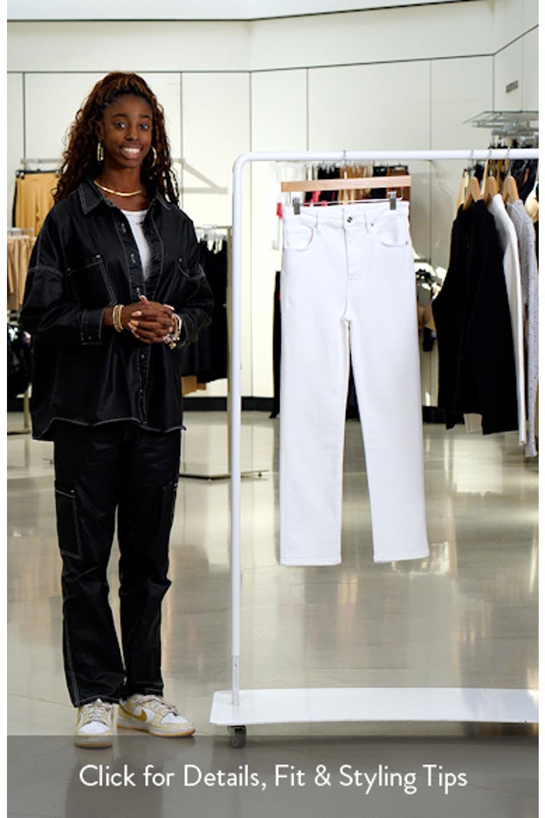 The Pencil Crop High Waist Ankle Slim Straight Leg Jeans video