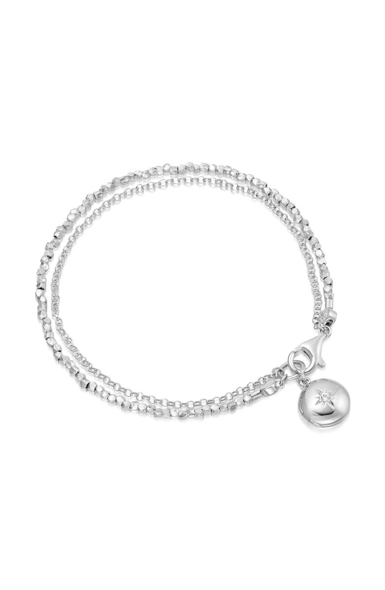 Astley Clarke Silver Biography Locket Bracelet, Main, color, Silver