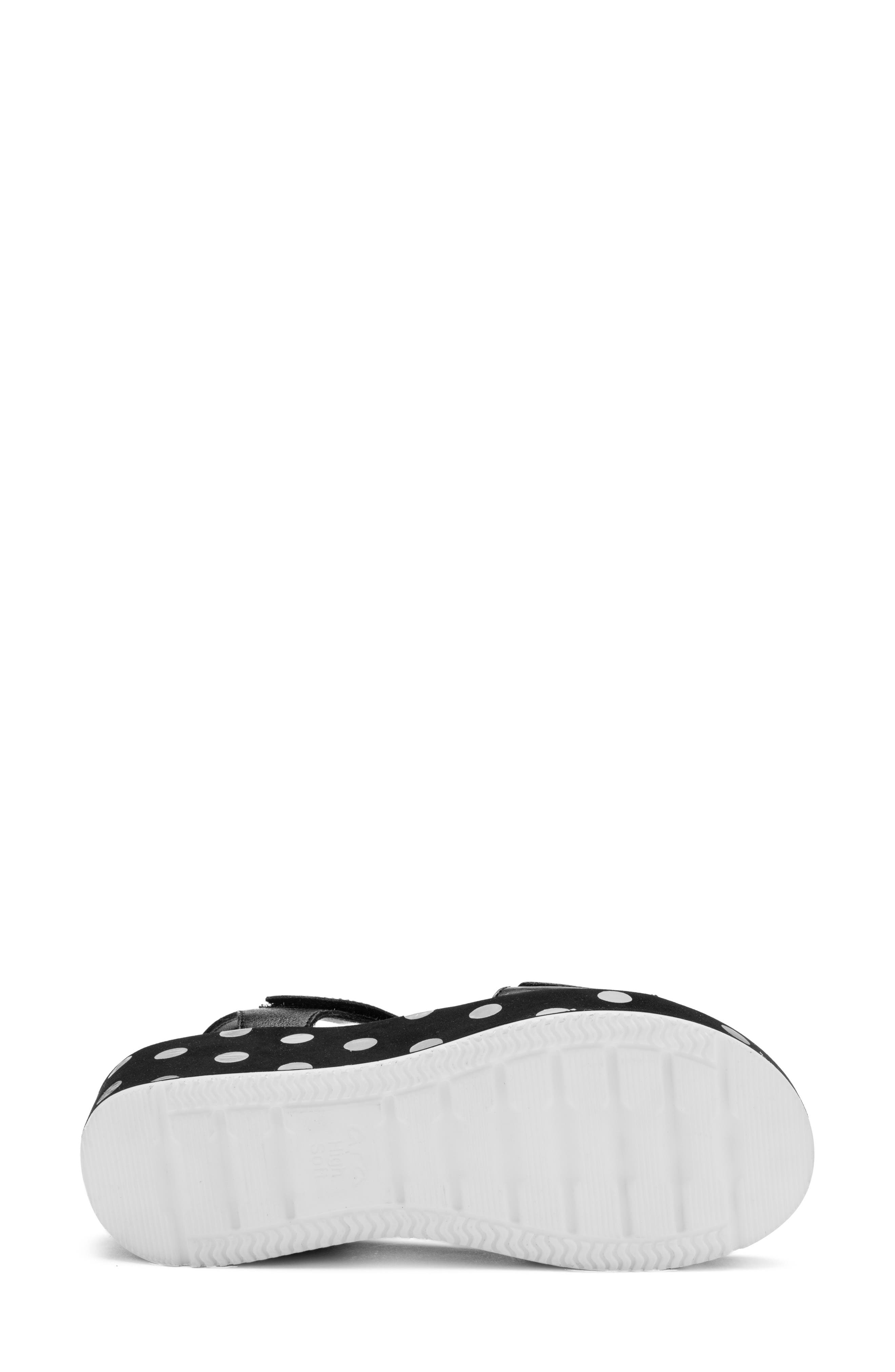 ara Rosepetal Platform Wedge Sandal, Alternate, color, Black/ Black/ Cream