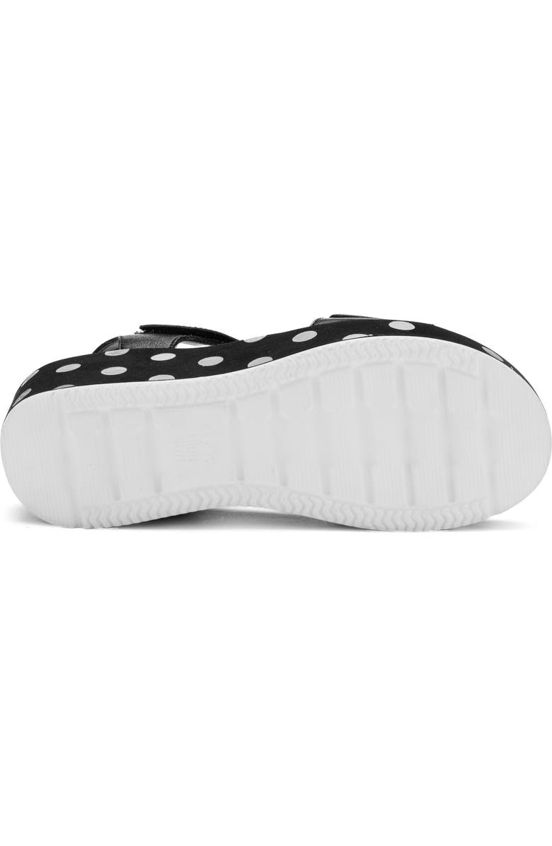 ara Rosepetal Platform Wedge Sandal, Alternate, color, Black/ Black/ Cream