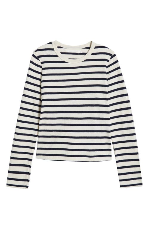 Wyeth Stripe Knit Top In Ecru/navy