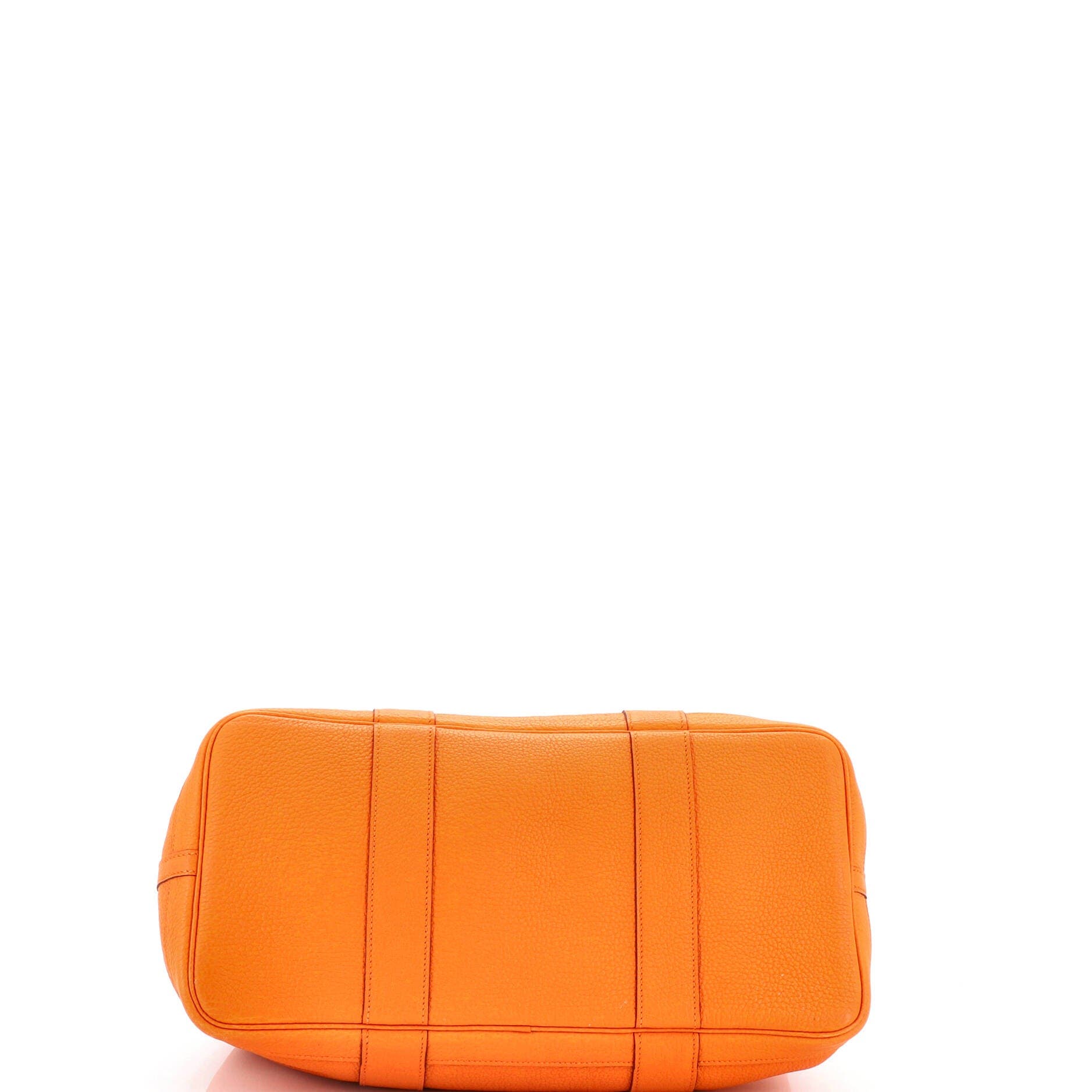 Pre-Owned Hermes Garden Party Tote Leather 36, Alternate, color, Orange H