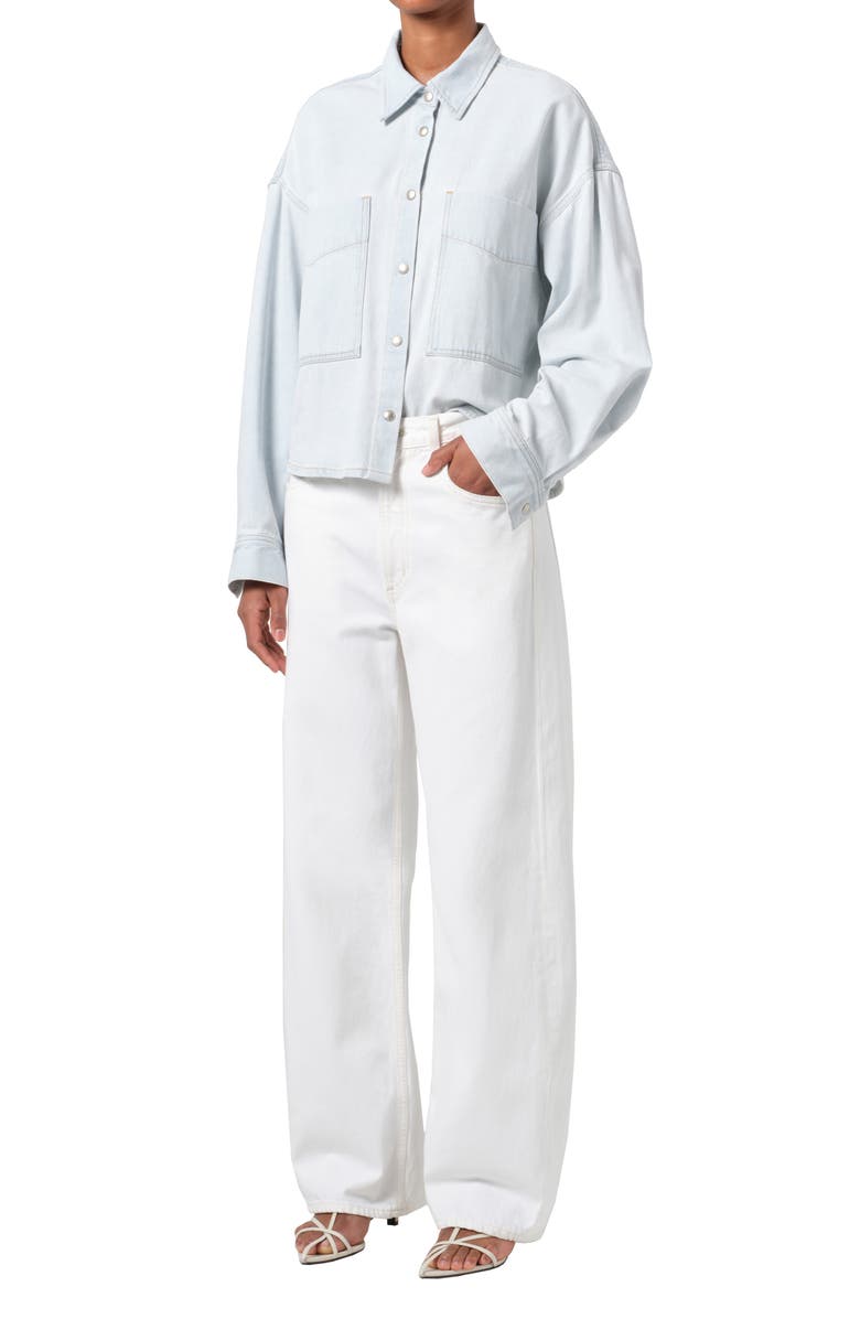 AGOLDE Myah Snap-Up Denim Shirt, Alternate, color, 