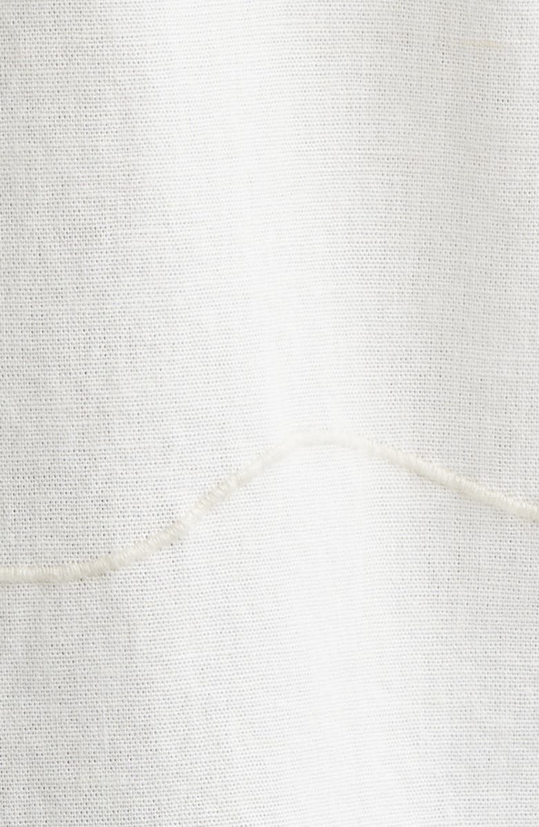 Wax London Didicot Summer Appliqué Cotton & Linen Camp Shirt, Alternate, color, Ecru