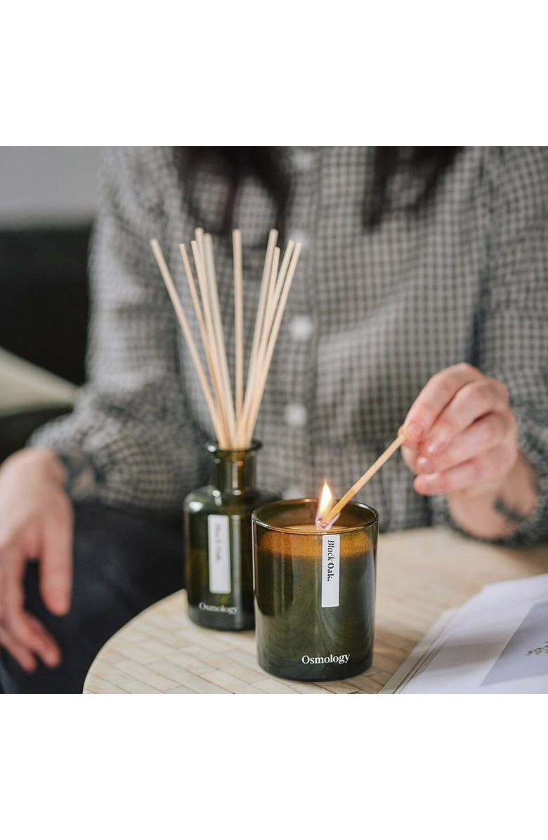 Osmology Black Oak Scented Candle - Cedarwood Cardamon and Nutmeg, Alternate, color, Black