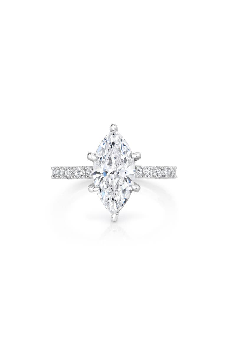 Marquise Pavé Cubic Zirconia Ring, Main, color, PURE PLATINUM CLEAR CZ