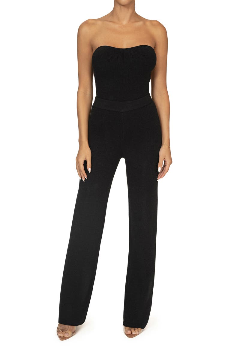 JLUXLABEL Tiarra Knit Pants, Alternate, color, Black