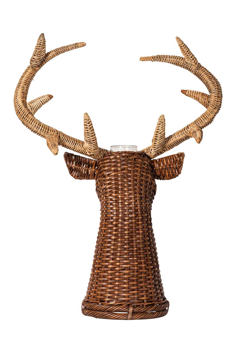 Devon Willow Stag Vase, Alternate, color, BROWN