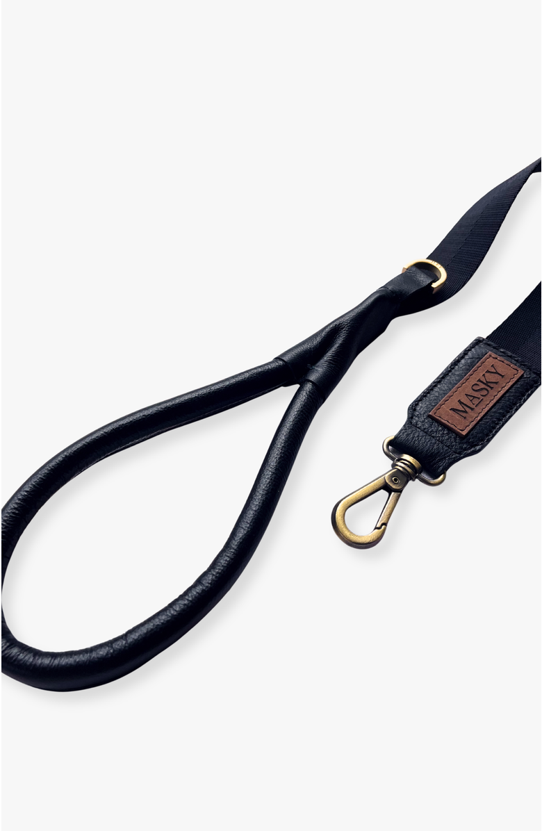 Masky Noir Leash, Alternate, color, Black
