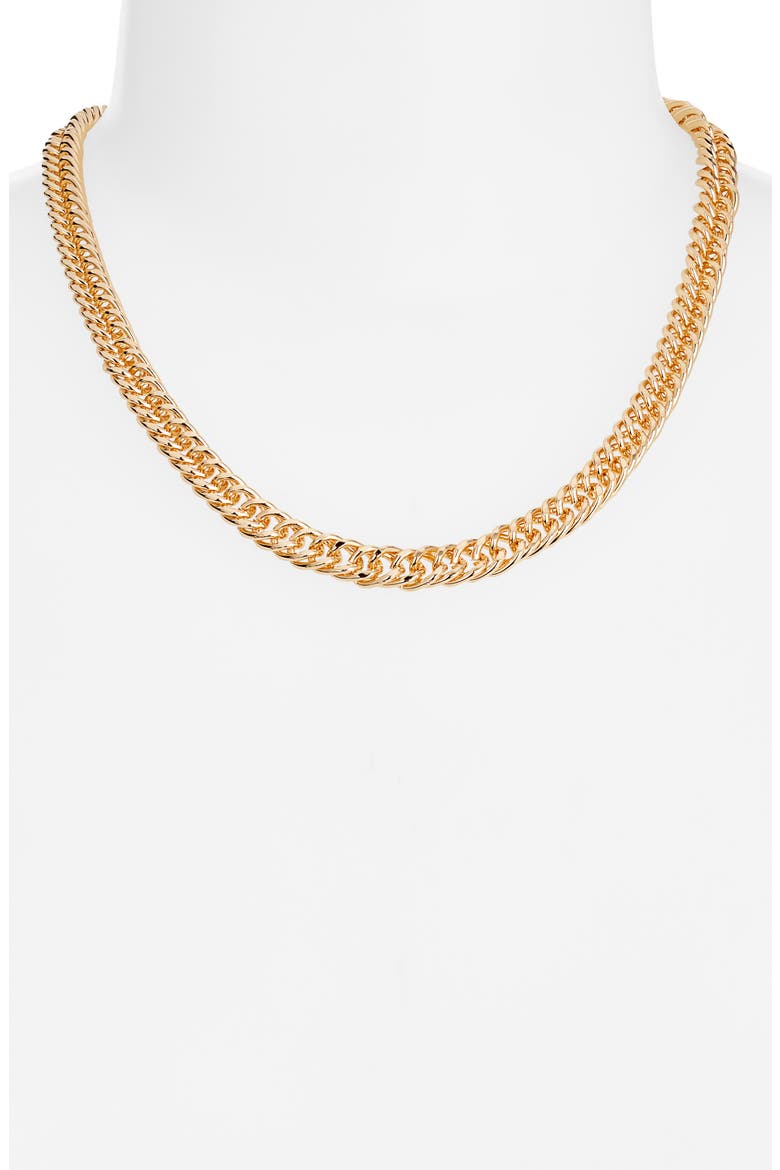 Curb Chain Necklace, Alternate, color, GOLD