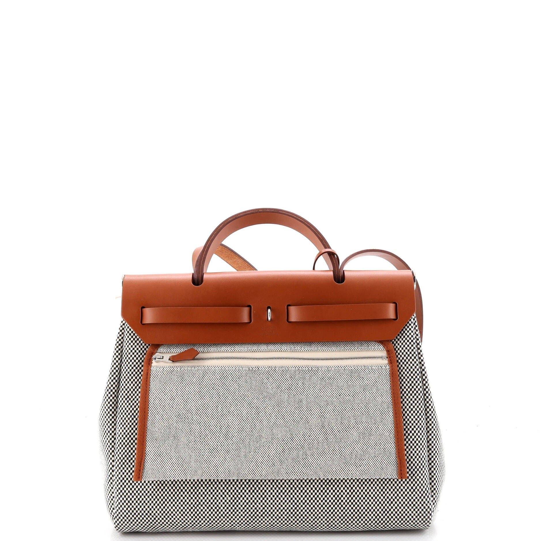Pre-Owned Hermes Herbag Zip Criss Viking Toile and Leather 31, Alternate, color, Gold