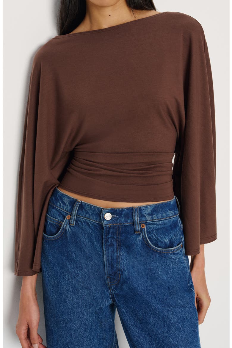 Avery Long Sleeve Top, Main, color, CAFE