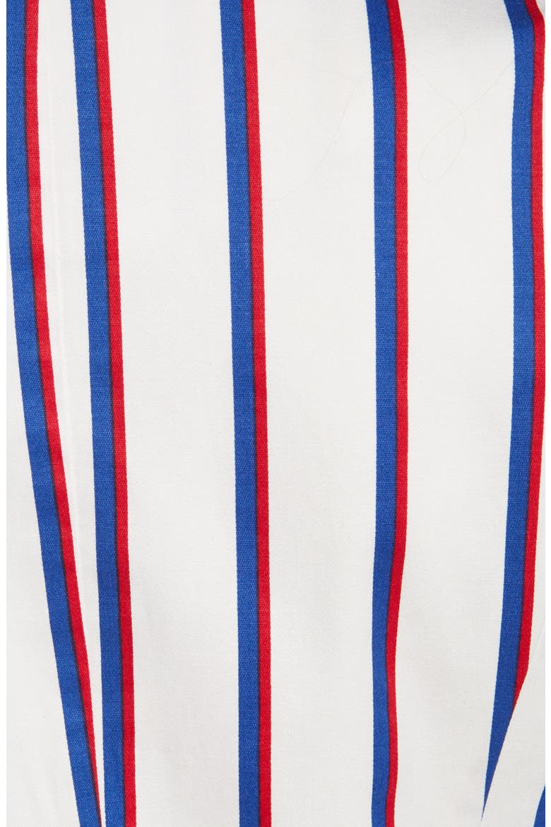 Stripe Stretch Cotton Bermuda Shorts, Alternate, color, WHITE