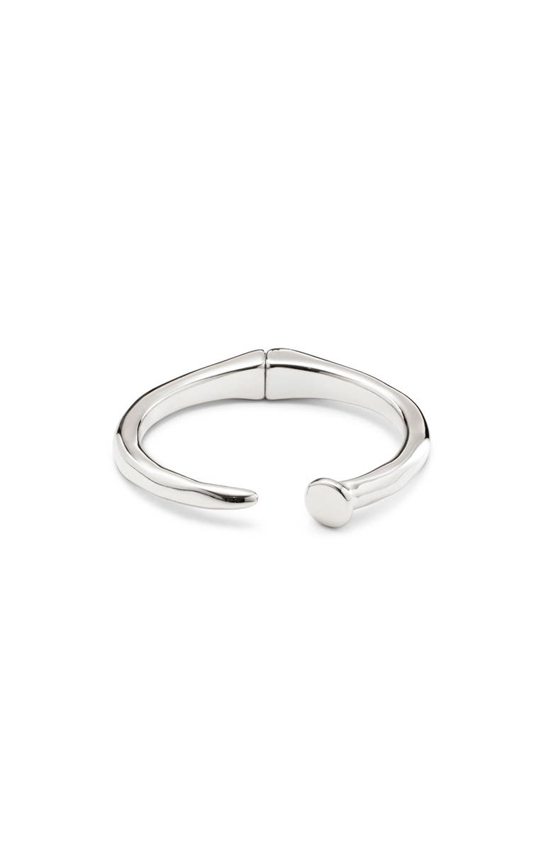 UNODE50 Bent Nail Bangle, Main, color, Silver