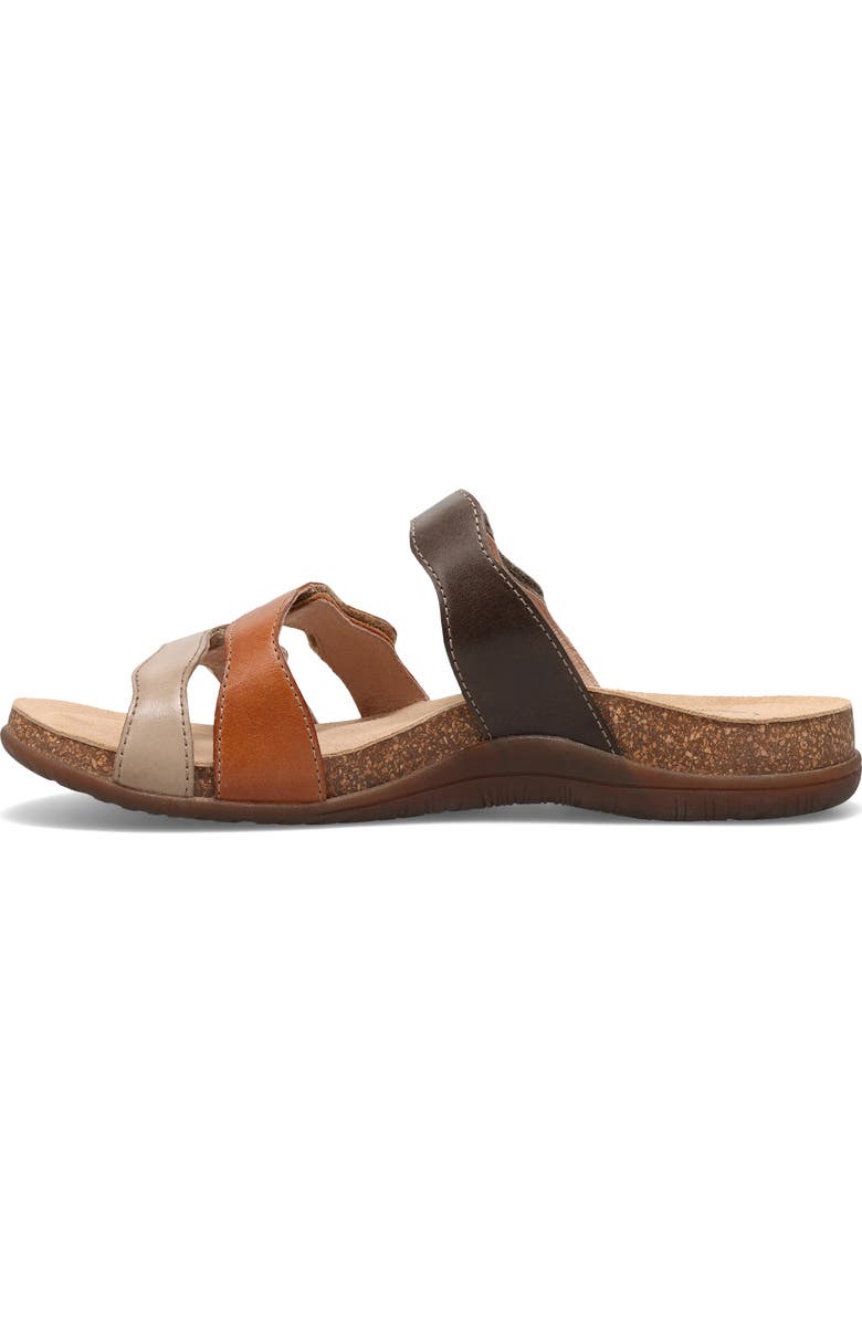 Taos Scribble Slide Sandal, Alternate, color, Brown Multi