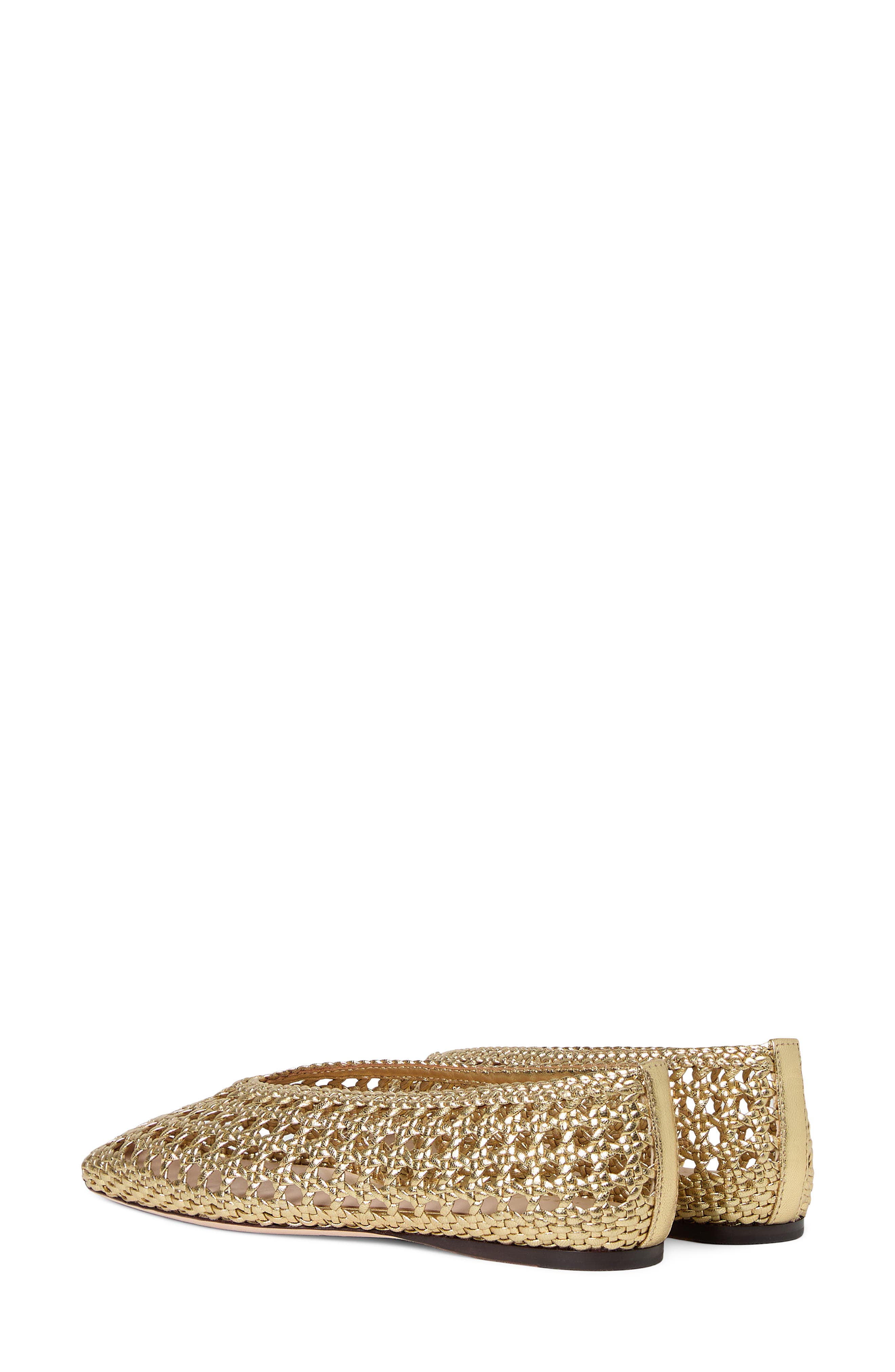 Loeffler Randall Emery Woven Ballet Flat, Alternate, color, Gold