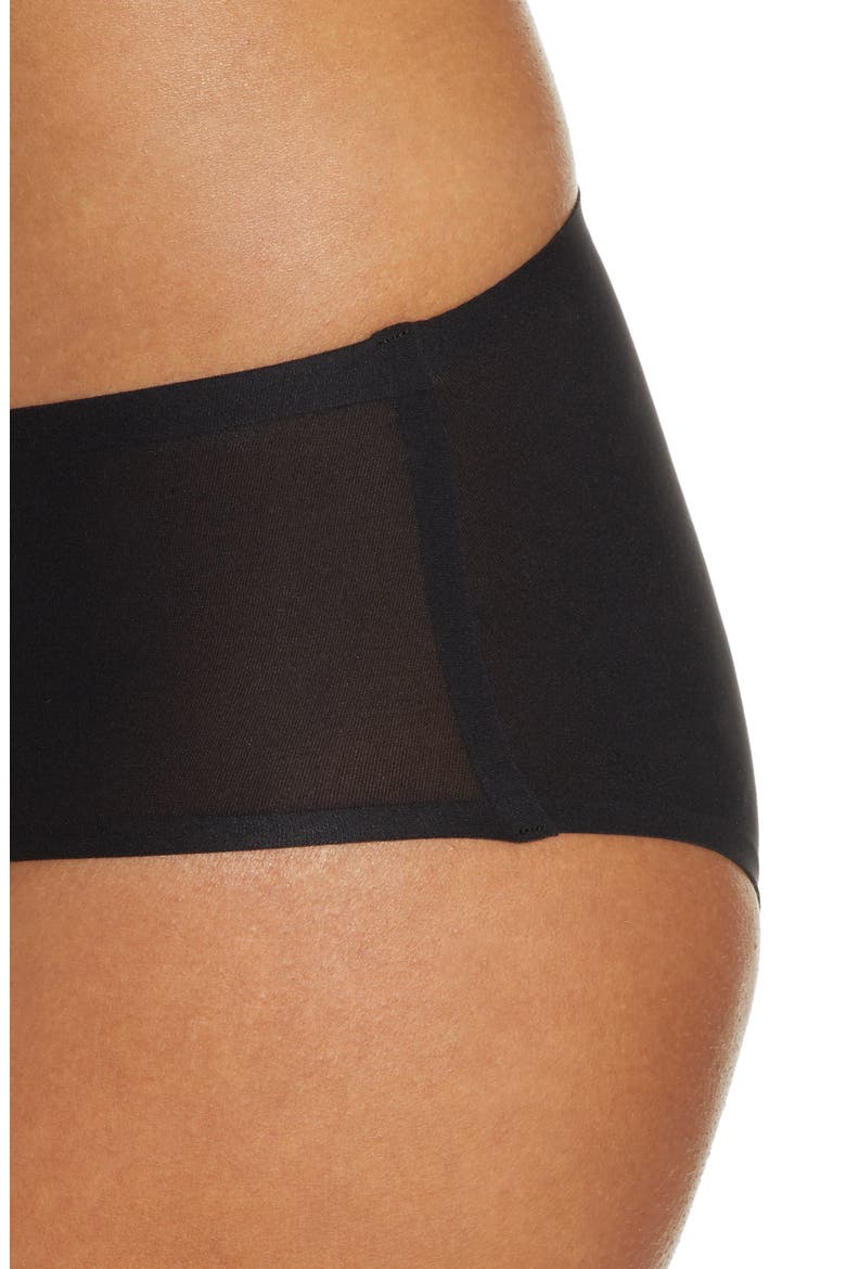 Soft Stretch 3-Pack Seamless Hipster Briefs, Alternate, color, BLACK