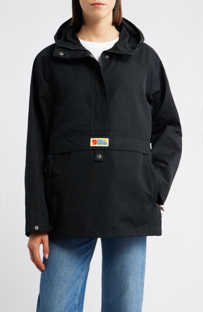 Fjällräven Vardag Anorak Jacket, Main, color, Black