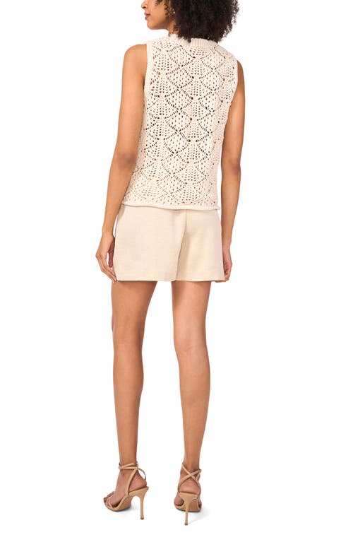 VINCE CAMUTO VINCE CAMUTO OPEN STITCH SLEEVELESS SWEATER