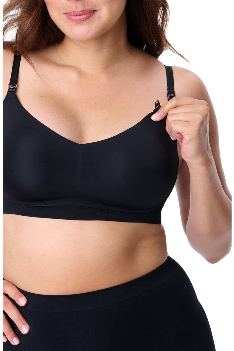 Motherhood Women's Maternity Wireless Micro Nursing Bra, Alternate, color, Core Black
