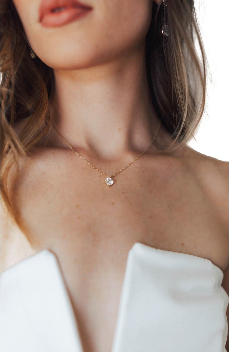 Untamed Petals Joelle Crystal Pendant, Alternate, color, Gold