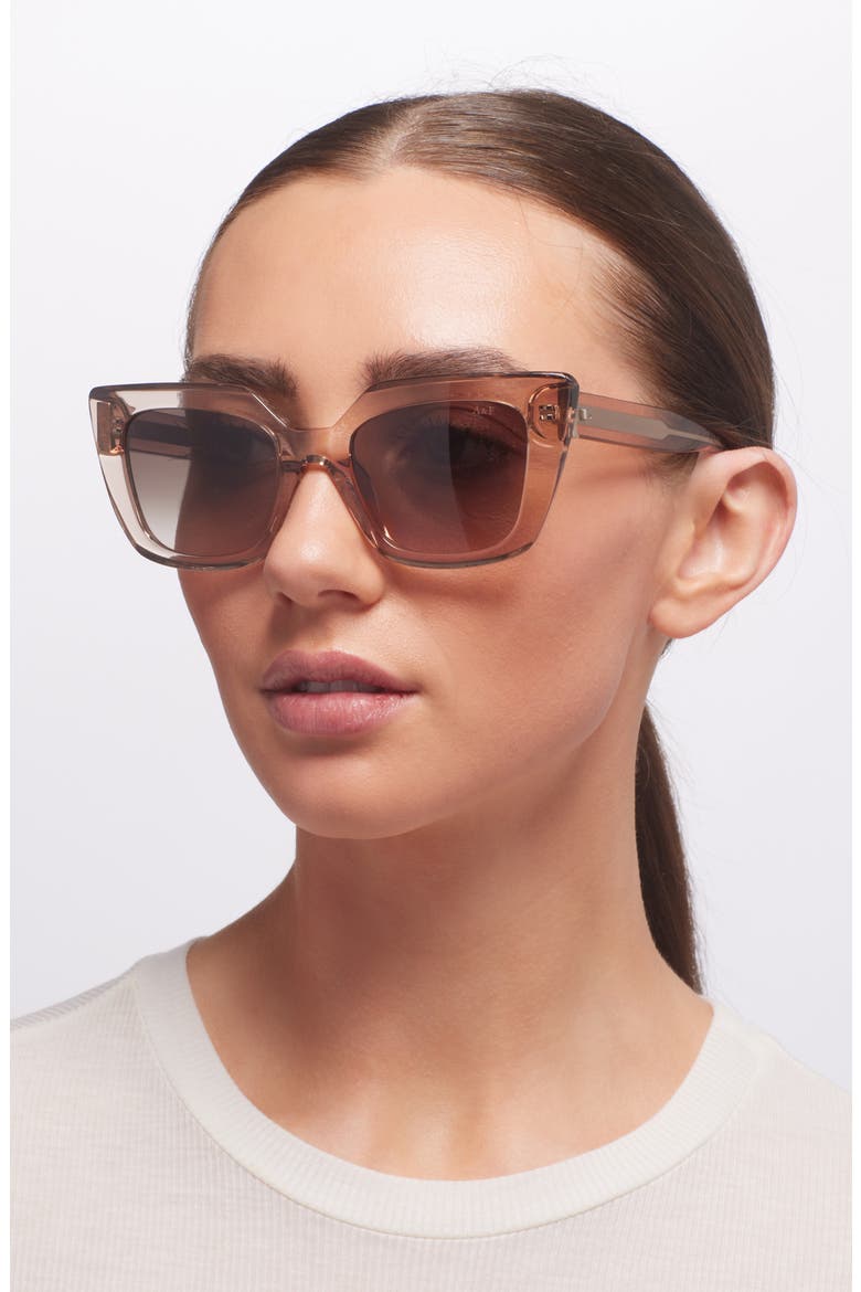 51mm Cat Eye Sunglasses, Alternate, color, SMOKE BLUSH GRADIENT LENS
