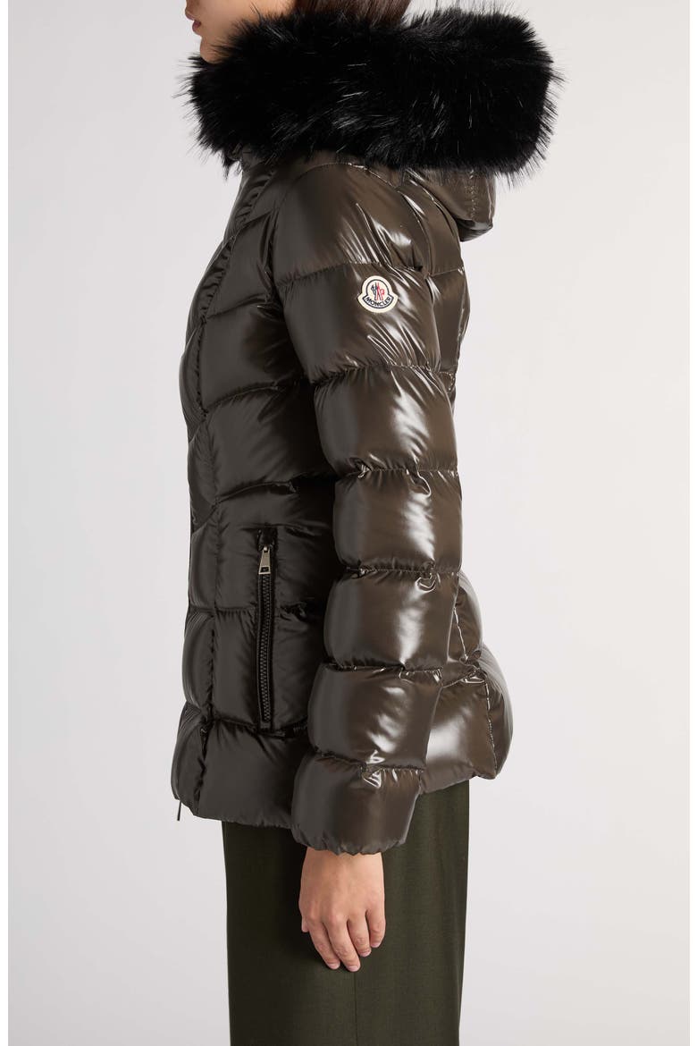 Fulmar Down Puffer Jacket with Faux Fur Trim, Alternate, color, GREEN