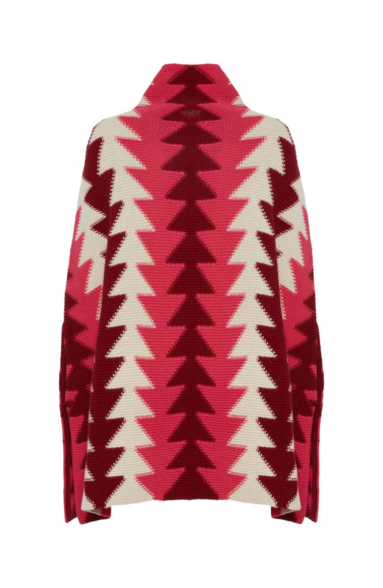 La DoubleJ Trine Cape Multicolor Bordeaux, Alternate, color, 