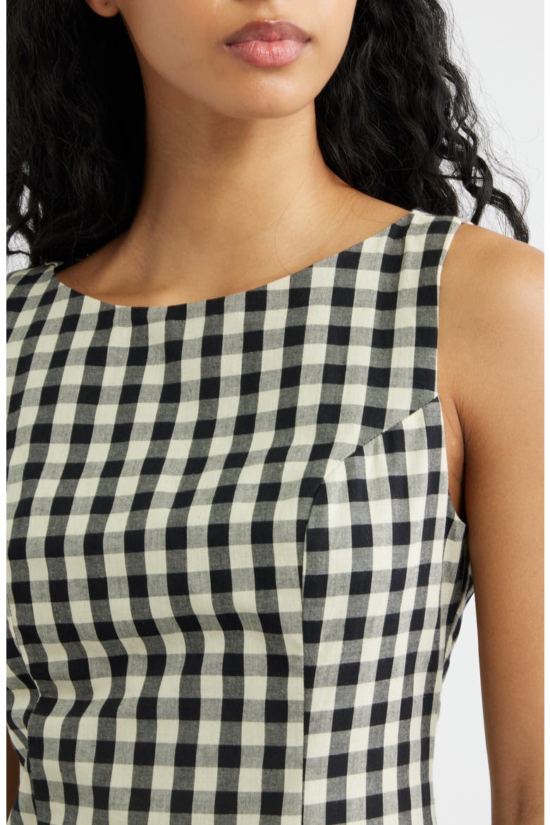 Circe Gingham Minidress, Alternate, color, BLACK GINGHAM