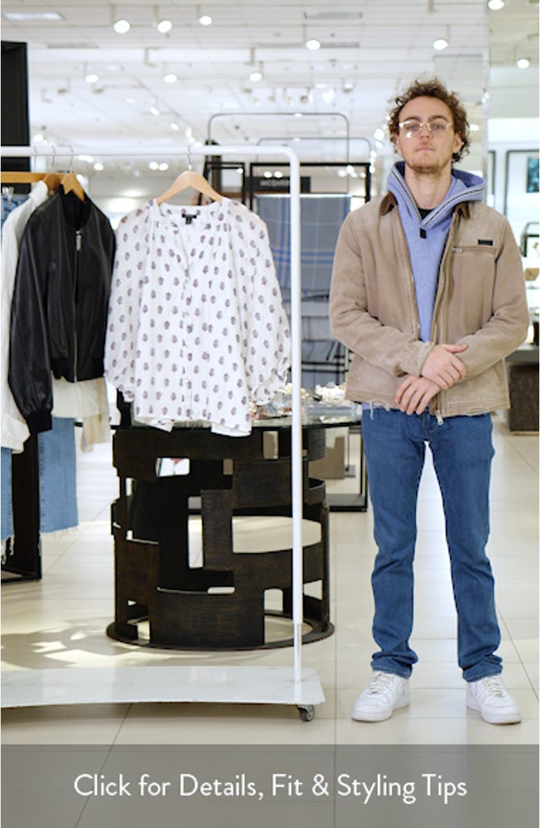 Floral Raglan Sleeve Button-Up Shirt, sales video thumbnail