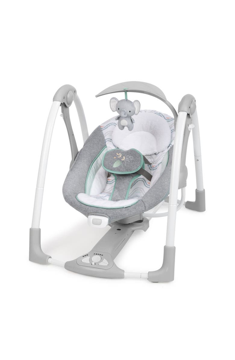 INGENUITY ConvertMe 2-in-1 Compact Portable Baby Swing 2 Infant Seat, Main, color, Grey