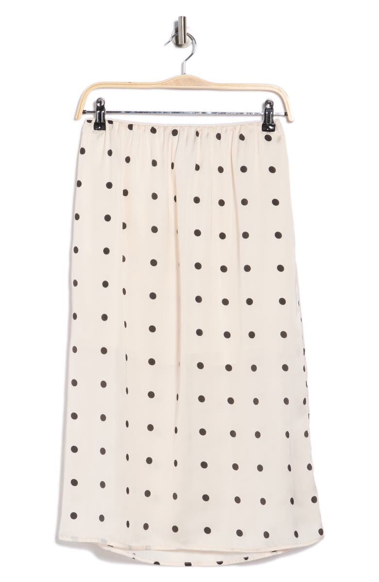 NSR Polka Dot Slip Skirt, Alternate, color, Ivory/ Black