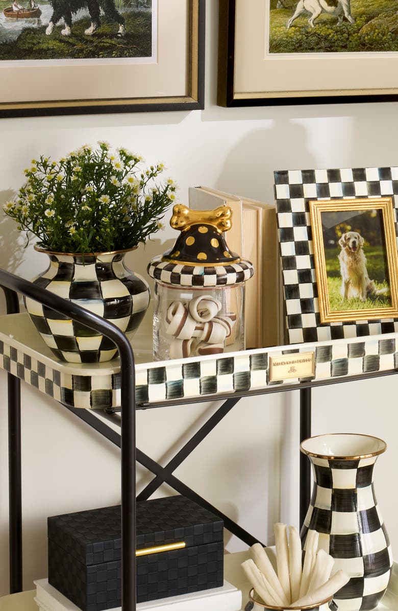 MACKENZIE CHILDS Courtly Check Canine Cookie Jar, Alternate, color, Courtly