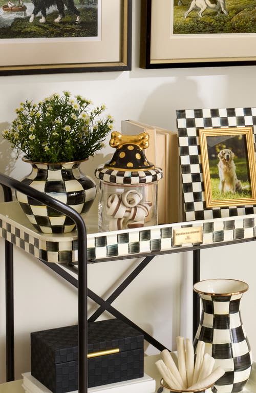 Mackenzie-childs Mackenzie Childs Courtly Check Canine Cookie Jar In Multi
