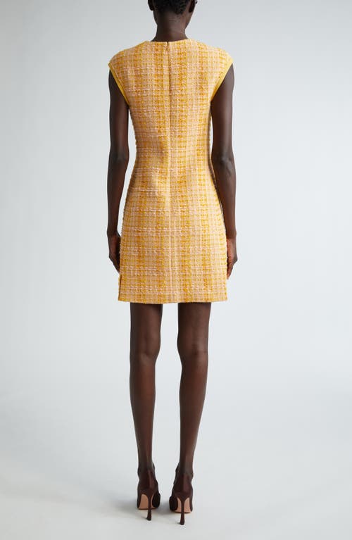 St John St. John Collection Italian Slubbed Tweed Knit A-line Dress