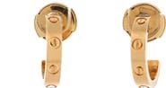 Pre-Owned Cartier Love Hoop Earrings 18K Yellow Gold Small