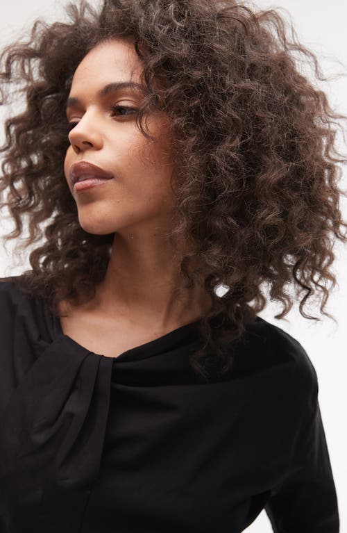 TOPSHOP TOPSHOP TWIST FRONT COTTON POPLIN TOP
