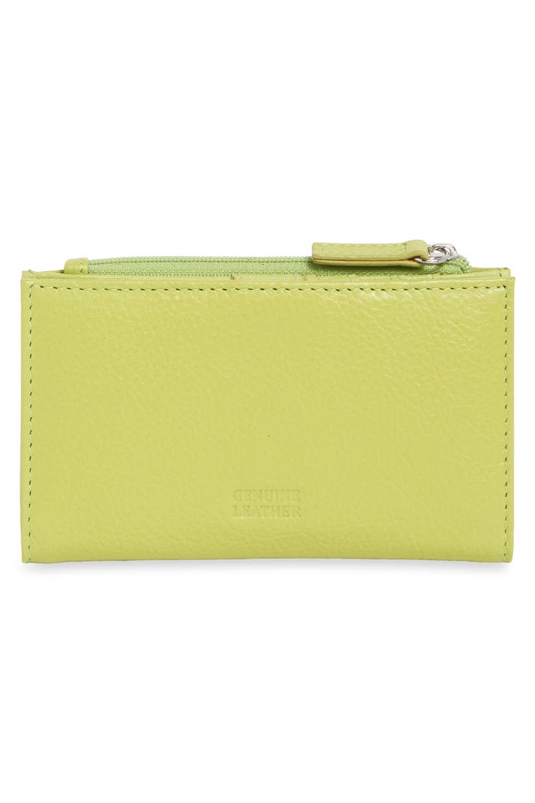 Delilah Slim Bifold Card Wallet, Alternate, color, NEUTRAL GREEN