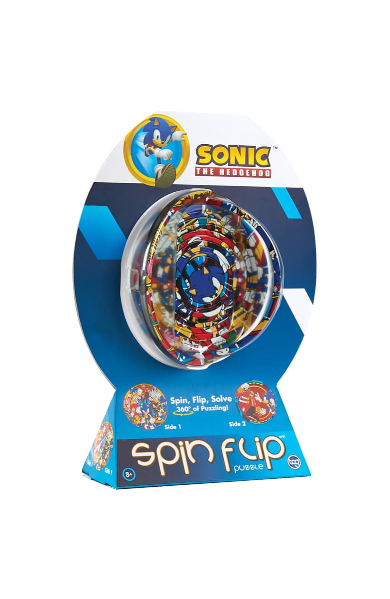 Spin Flip Sonic & Dr. Eggman 2In1 Doublesided Puzzle,8+, Main, color,
