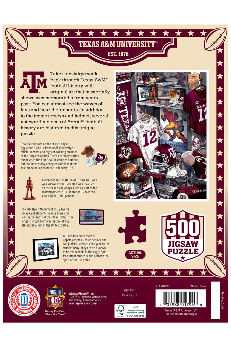 Texas A&M Aggies Locker 500pc Puzzle, Alternate, color, Multicolor