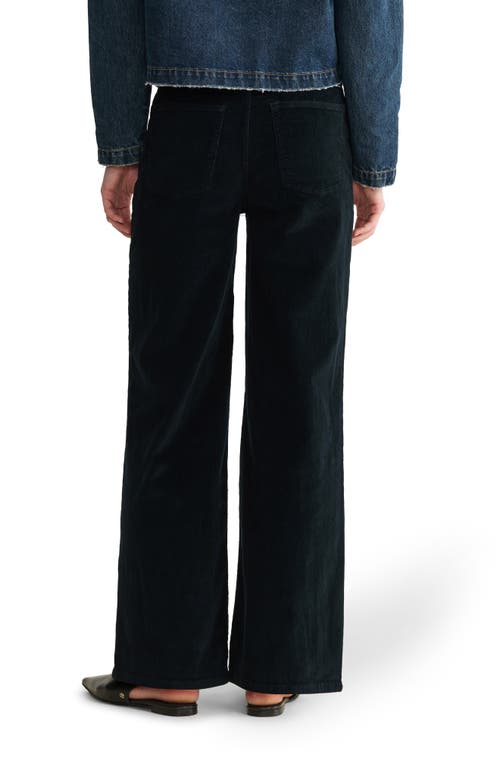 Warp & Weft Warp+weft Nce High Waist Wide Leg Corduroy Jeans In Black