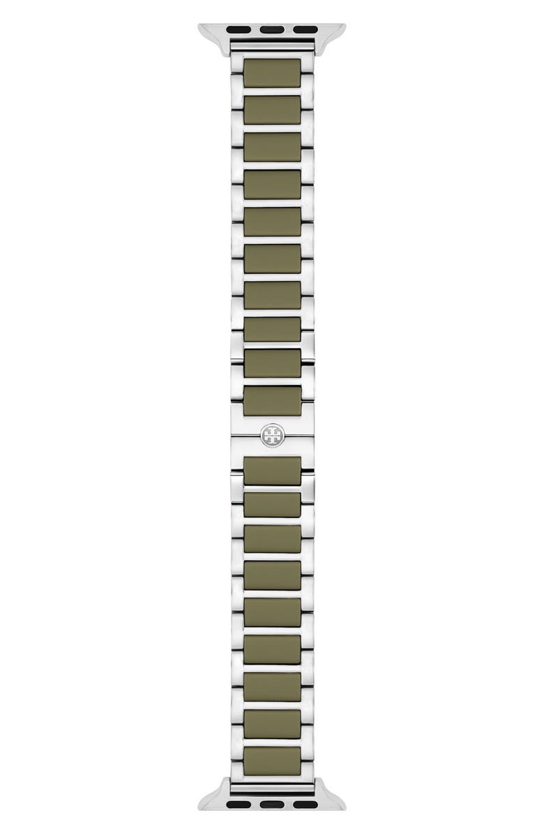 Tory Burch The Kira 18mm Apple Watch<sup>®</sup> Bracelet Watchband, Main, color, Green