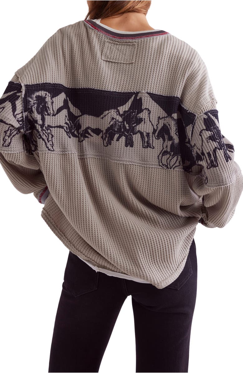 Free People Big Sky Cotton Waffle Knit Graphic T-Shirt, Alternate, color, 