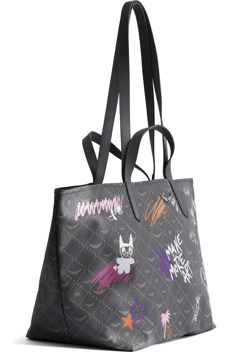 Zadig & Voltaire Z Extra Large Monogram Shopper Tote, Alternate, color, Road
