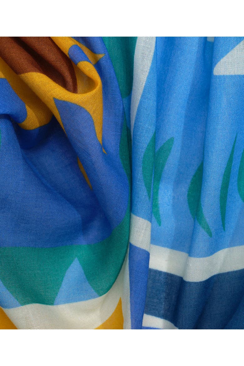 Solstice Collage Sarong, Alternate, color, Ultramarine