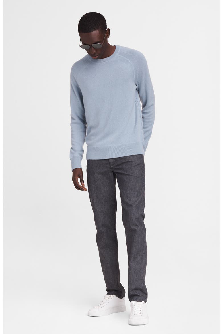 Harlow Cotton & Cashmere Raglan Sweater, Alternate, color, DUSTY BLUE