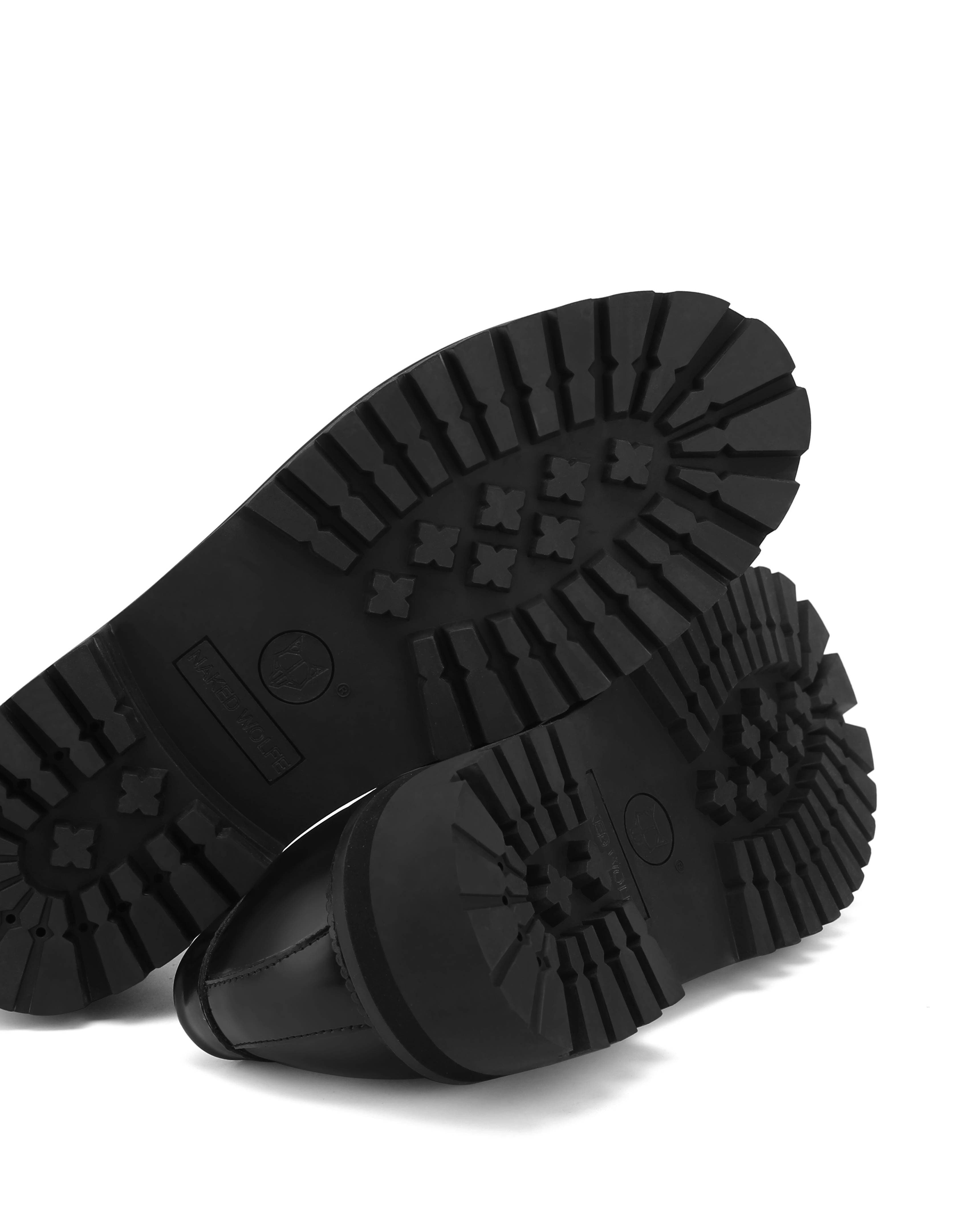 Naked Wolfe Banter Box Leather Loafer, Alternate, color, Black